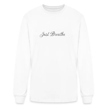 breathe - Men's Long Sleeve T-Shirt - white - Front