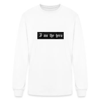 I am the hero - Men's Long Sleeve T-Shirt - white - Front