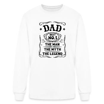 best dad number one - Men's Long Sleeve T-Shirt - white - Front