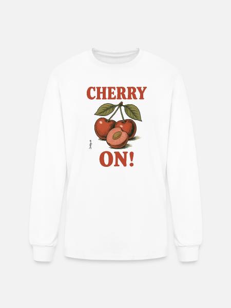 Just Cherry On Top - Men's Long Sleeve T-Shirt - white
