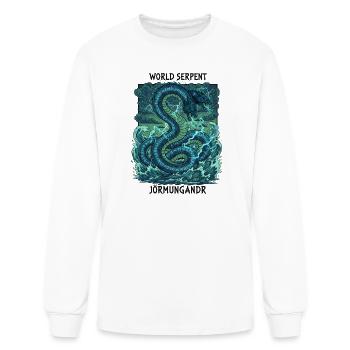 World Serpent Jormungandr Storm - Men's Long Sleeve T-Shirt - white - Front