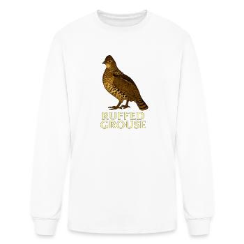 Ruffed Grouse Game Bird Nature Design - Men's Long Sleeve T-Shirt - white - Front