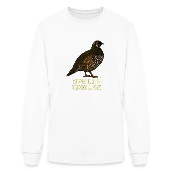 Spruce Grouse Game Bird Nature Illustration - Men's Long Sleeve T-Shirt - white - Front