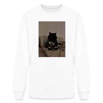 Royal Cat in Golden Robe - Men's Long Sleeve T-Shirt - white - Front
