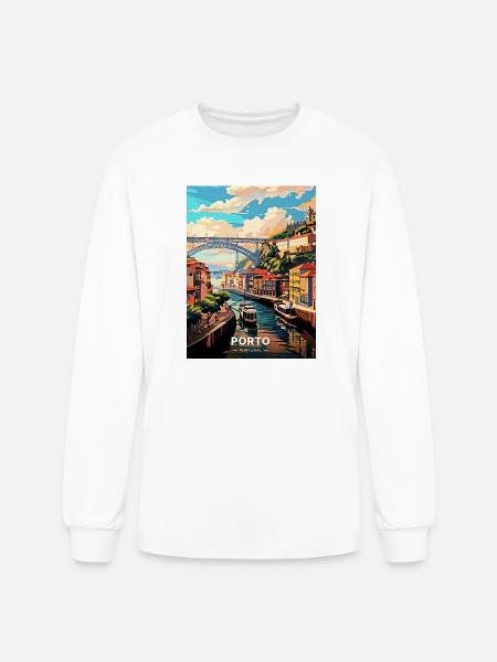 Porto Portugal Travel - Men's Long Sleeve T-Shirt - white