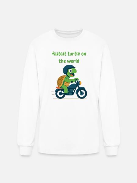 Turtle driver motorcycle - Men's Long Sleeve T-Shirt - white