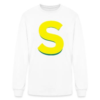 Letter S Sign - Men's Long Sleeve T-Shirt - white - Front