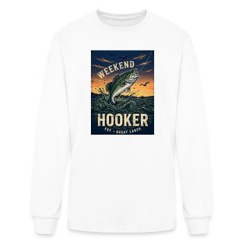 Weekend Hooker Angling Great Lakes - Men's Long Sleeve T-Shirt - white - Front