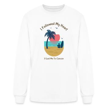 I Followed My Heart It Led Me to Cancún Vacation - Men's Long Sleeve T-Shirt - white - Front