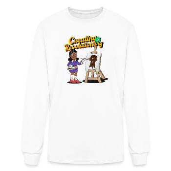 Creating Is Revolutionary black power - Men's Long Sleeve T-Shirt - white - Front