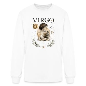 Vintage Virgo Zodiac Birthday Gift Astrology - Men's Long Sleeve T-Shirt - white - Front