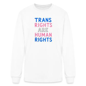 Trans Rights Are Human Rights - Men's Long Sleeve T-Shirt - white - Front
