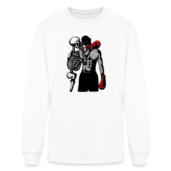 Skeleton vs Masked Boxer - Men's Long Sleeve T-Shirt - white - Front