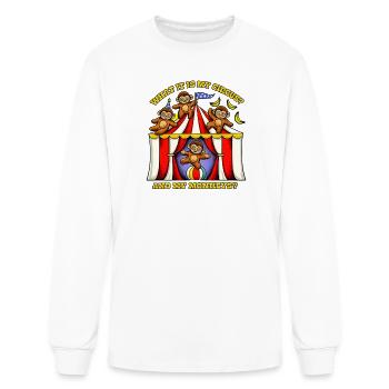 Singes de cirque dans une tente colorée - T-shirt à manches longues Homme - blanc - Devant