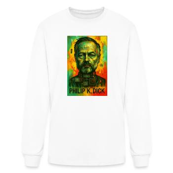 Philip K. Dick Cyberpunk Sci Fi Author - Men's Long Sleeve T-Shirt - white - Front