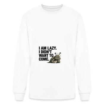 lazy snail - Men's Long Sleeve T-Shirt - white - Front