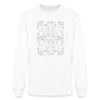 Pattern 002 - Men's Long Sleeve T-Shirt - white - Front