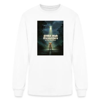 SHIBA Walk Encounters of the Third Kind - Men's Long Sleeve T-Shirt - white - Front
