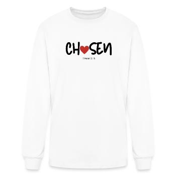 Chosen – Loved & Set Apart - Men's Long Sleeve T-Shirt - white - Front