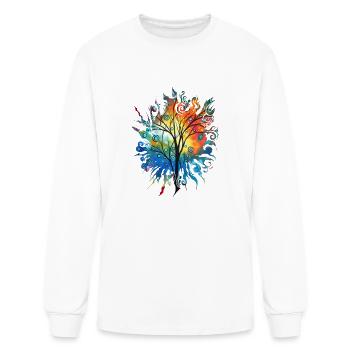 Abstract - Men's Long Sleeve T-Shirt - white - Front