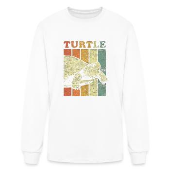 Retro Turtle - Men's Long Sleeve T-Shirt - white - Front