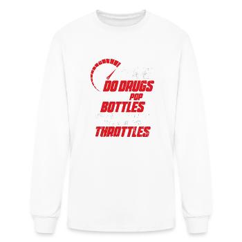 Wide Open Throttles Car Driver - Men's Long Sleeve T-Shirt - white - Front