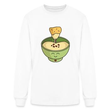 Kawaii Queso Bowl With Chip - Men's Long Sleeve T-Shirt - white - Front