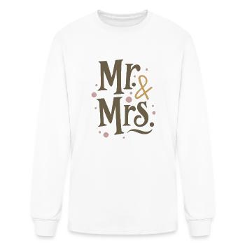 Mr and Mrs - Men's Long Sleeve T-Shirt - white - Front