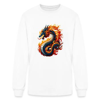 Infernal Spiral of the Fire Dragon - Men's Long Sleeve T-Shirt - white - Front