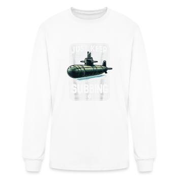Submariner Subbing Stealth Submarine - Men's Long Sleeve T-Shirt - white - Front