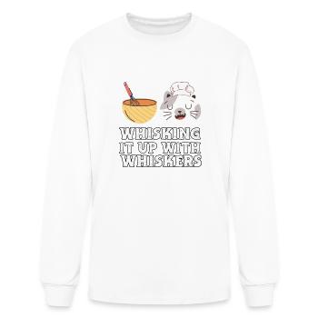 Whisking It Up With Whiskers - Men's Long Sleeve T-Shirt - white - Front