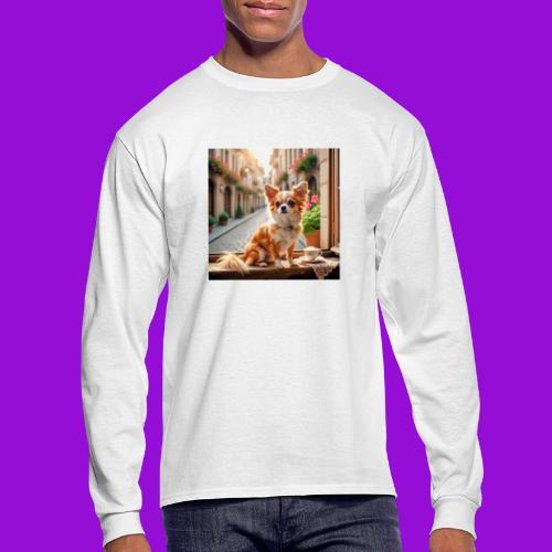 Morning coffee Chihuahua - Men's Long Sleeve T-Shirt