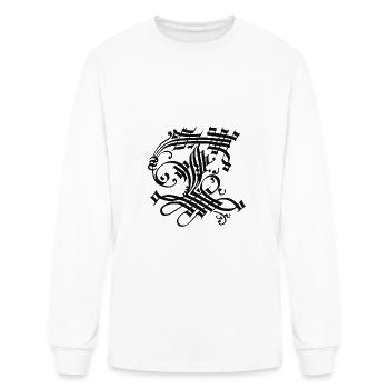Medieval Core Medieval Initials Castle Core - Men's Long Sleeve T-Shirt - white - Front
