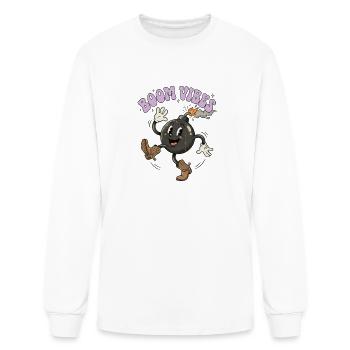 Boom Vibes Bomb Graphic Tee - Men's Long Sleeve T-Shirt - white - Front