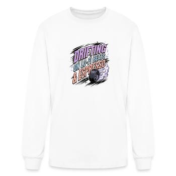 Drifting Lo-Fi Beats & Espresso - Men's Long Sleeve T-Shirt - white - Front