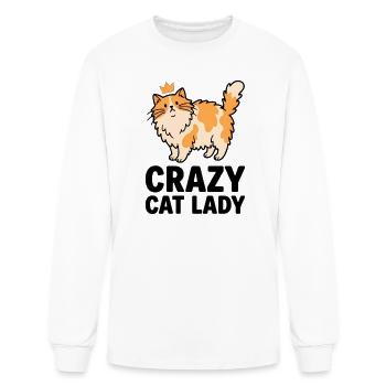 Crazy Cat Lady Crowned Calico - Men's Long Sleeve T-Shirt - white - Front