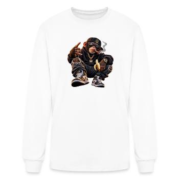 Royal Street Monkey - Men's Long Sleeve T-Shirt - white - Front