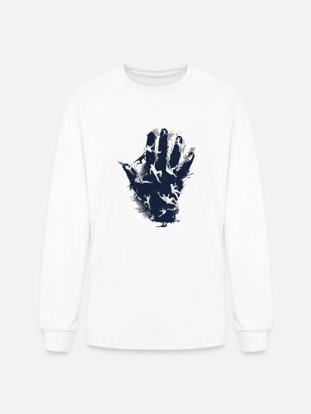 climbing hand - Men's Long Sleeve T-Shirt - white