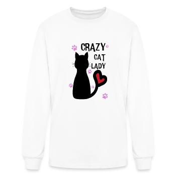 CRAZY CAT LADY - Men's Long Sleeve T-Shirt - white - Front