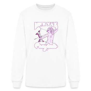 Bowfishing Women Bustin' Scales In Ponytails - Men's Long Sleeve T-Shirt - white - Front