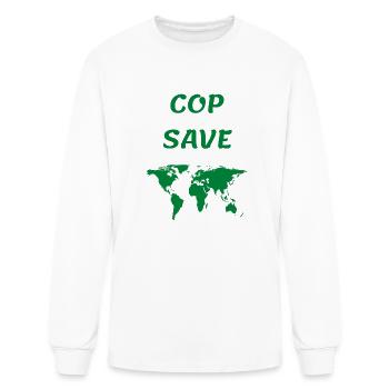 COP SAVE THE EARTH - Men's Long Sleeve T-Shirt - white - Front