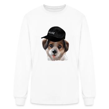 police dog - Men's Long Sleeve T-Shirt - white - Front