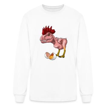 Rooster Rex - Men's Long Sleeve T-Shirt - white - Front