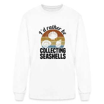 Seashell Collector Seashell Collector Beach Sea - Men's Long Sleeve T-Shirt - white - Front