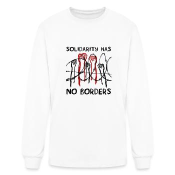 Solidarity Has No Borders Immigrant Refugee - Men's Long Sleeve T-Shirt - white - Front