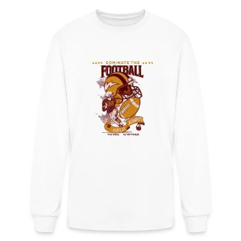 American Football- Dominate the Field - Men's Long Sleeve T-Shirt - white - Front