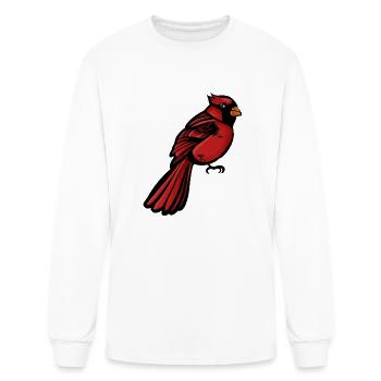 Red Cardinal - Men's Long Sleeve T-Shirt - white - Front