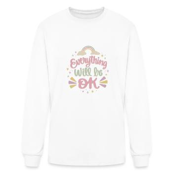everything will be ok - Men's Long Sleeve T-Shirt - white - Front