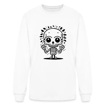 Clipart squelette - T-shirt à manches longues Homme - blanc - Devant