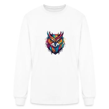 Wise Forest Owl - Men's Long Sleeve T-Shirt - white - Front